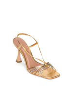 CRISTAL STRAPPY HEELED SANDAL in METALLIC additional image 1