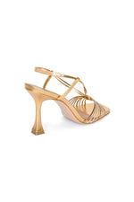 CRISTAL STRAPPY HEELED SANDAL in METALLIC additional image 2