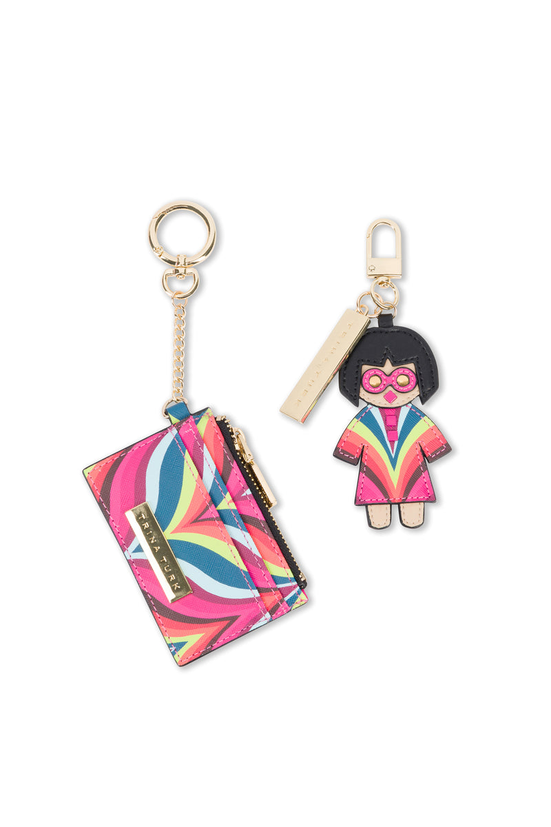 CHELSEA CHEVRON TRINA KEYCHAIN AND CARDHOLDER in MULTI additional image 1