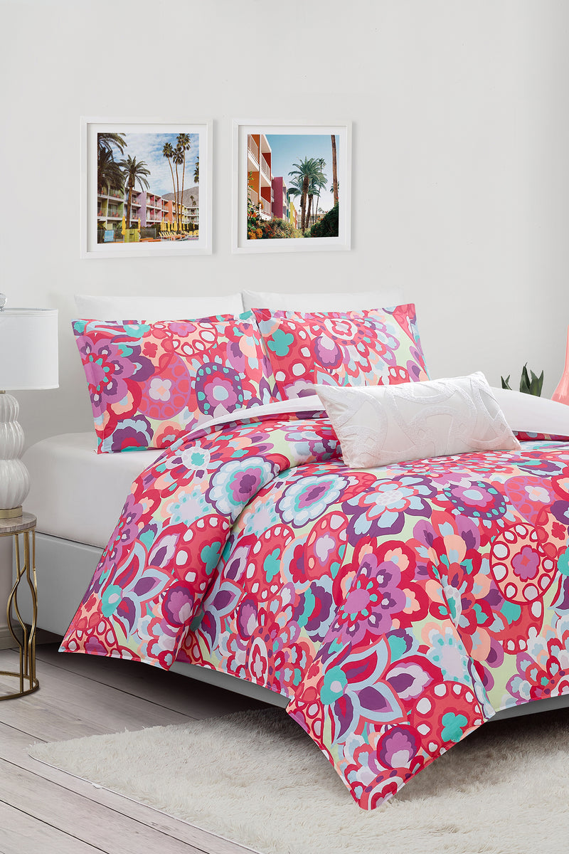 ISOLA FLORAL FULL/QUEEN 3-PIECE DUVET SET in MULTI additional image 4