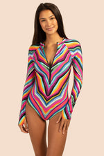 LOUVRE OPEN BACK PADDLE SUIT in MULTI additional image 3