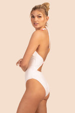 TULUM PLUNGE MAILLOT in WHITE additional image 3