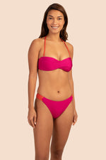 OLYMPIA RIB TWIST BANDEAU in PINK PEPPERCORN additional image 4