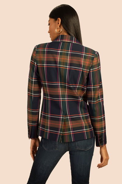 River island tartan sales blazer