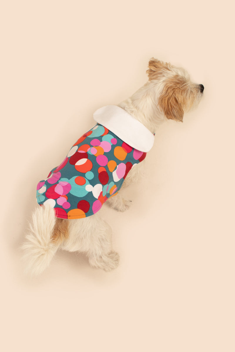 BUBBLE DOTS FRENCH TERRY PET PAJAMA JACKET in MULTI additional image 5