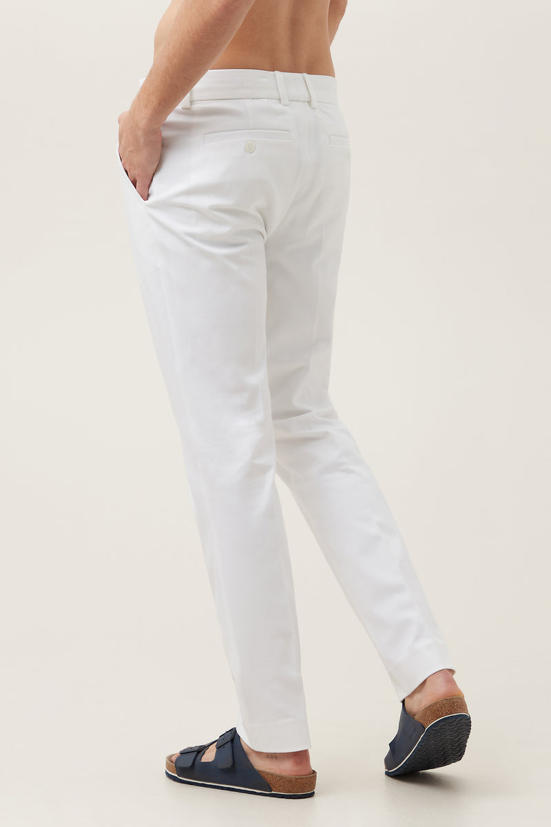 CLYDE SLIM TROUSER in WHITE additional image 1