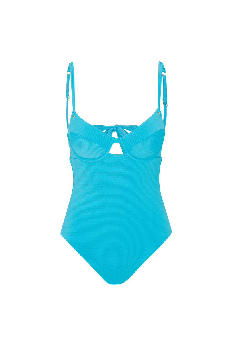 RIPPLE RIB UNDERWIRE EYELET ONE PIECE in ATMOSPHERE additional image 1