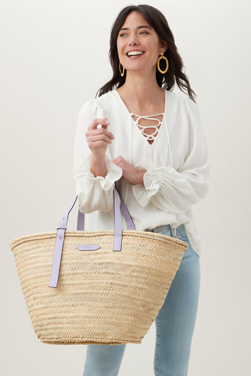 ESSAOURIA LARGE TOTE in LILAC additional image 1