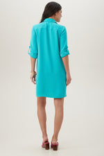PORTRAIT SHIRT DRESS in TRANQUIL TURQUOISE additional image 9