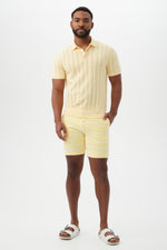 COLE SHORT SLEEVE POLO in MELLOW YELLOW additional image 2