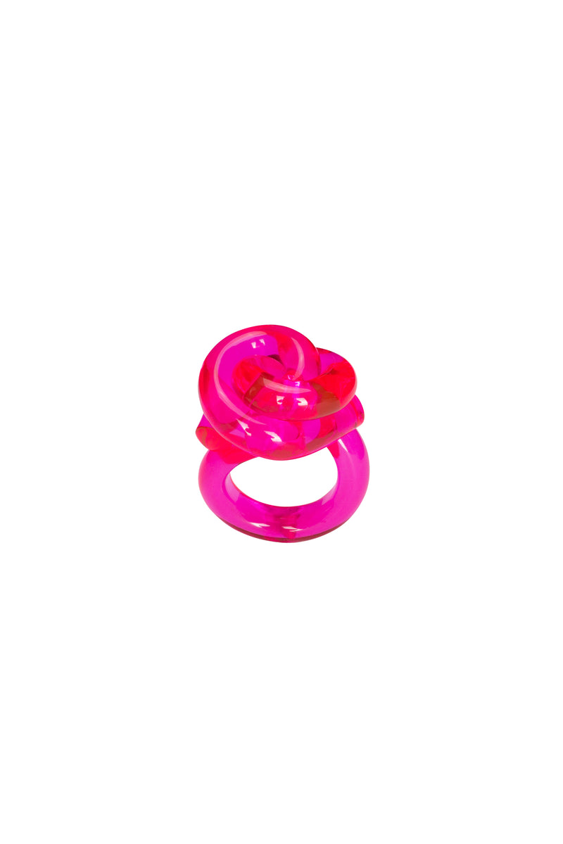 COREY MORANIS KNOT RING in NEON PINK additional image 3