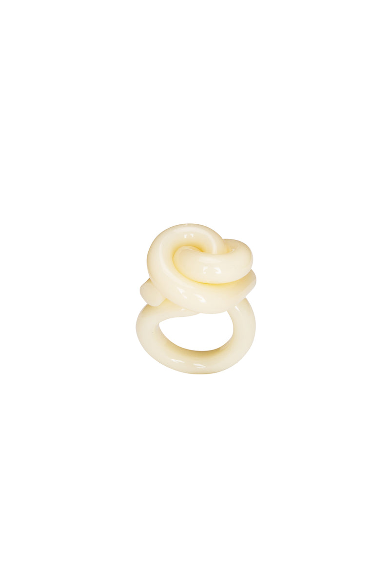 COREY MORANIS KNOT RING OPAQUE in CREAM additional image 1