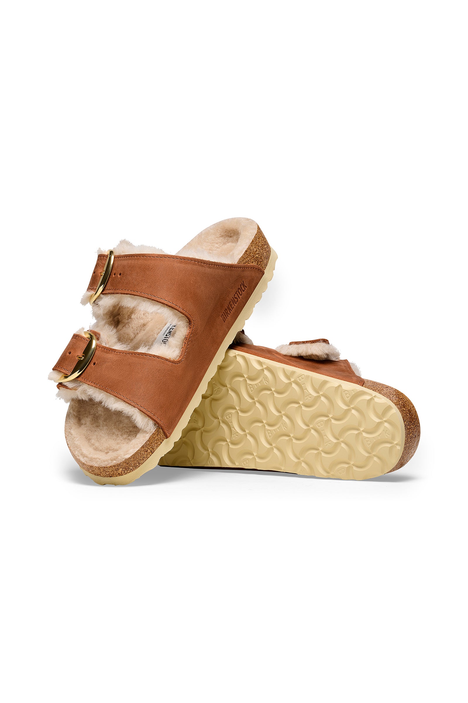 Arizona Big Buckle Genuine Shearling Lined Sandal