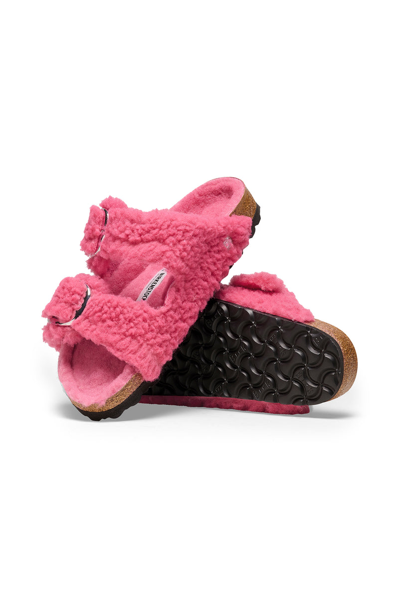 Pink sale fuzzy birkenstocks