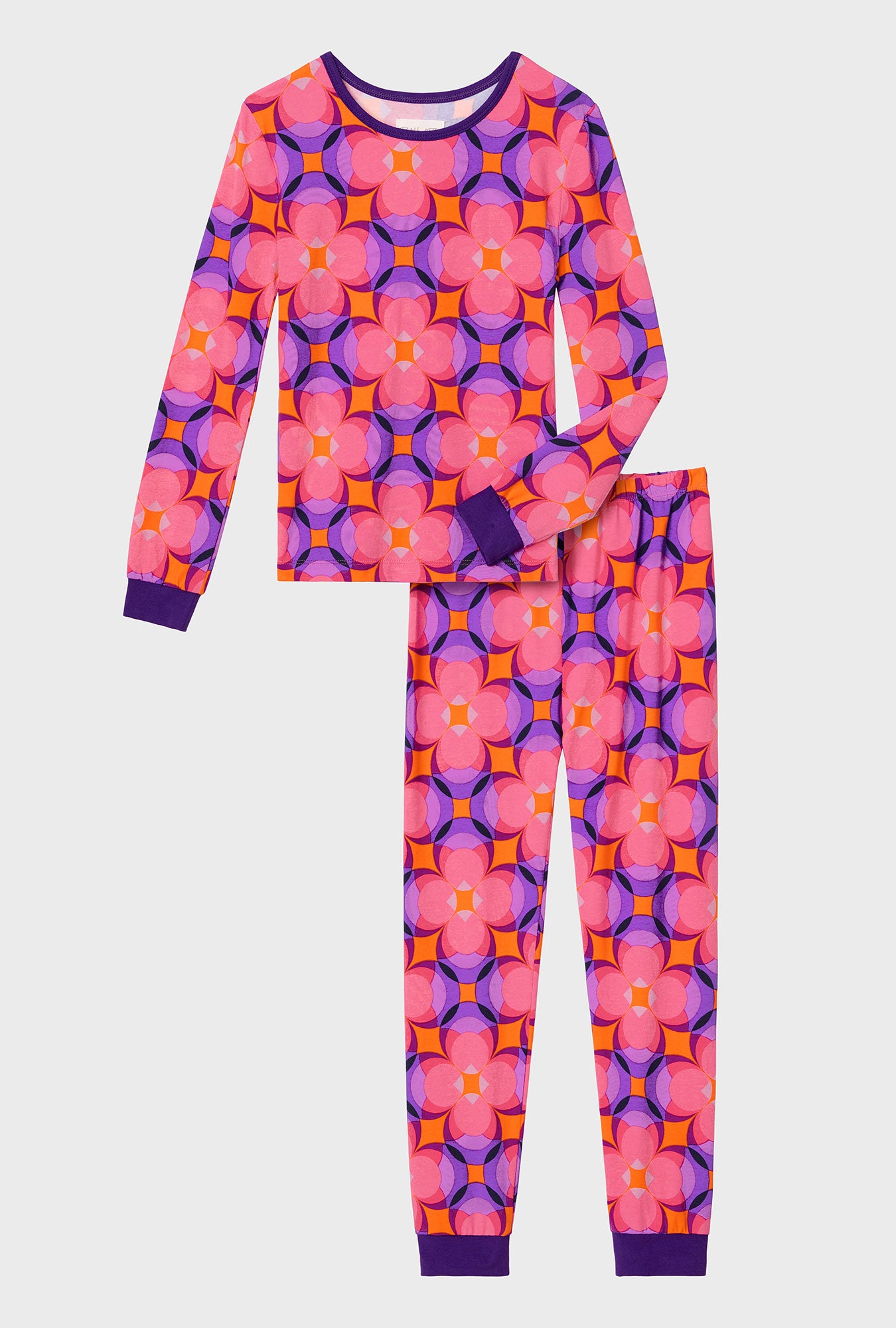 Space Cat Kids Long-Sleeve Long Pant Jersey PJ Set
