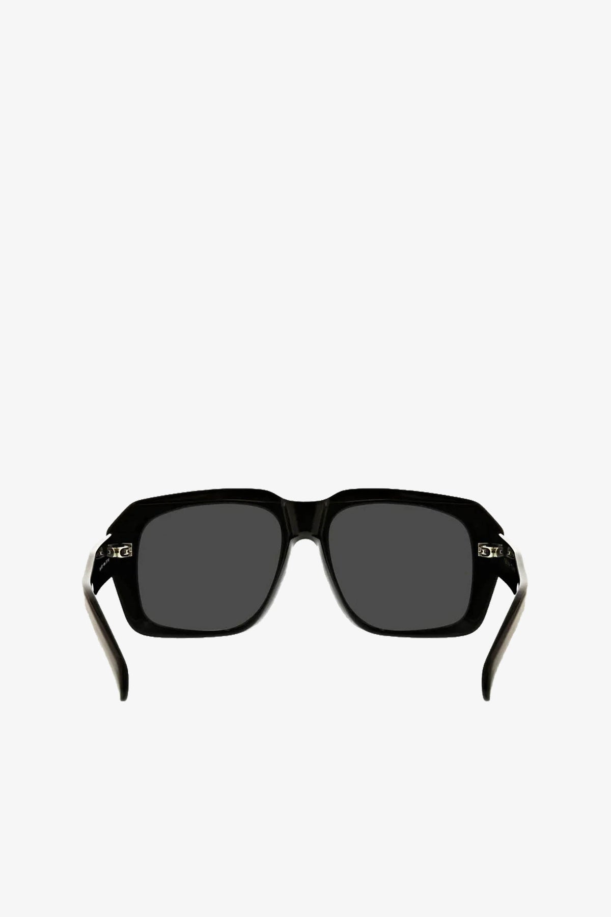 Andros Sunglass, a pair of black rectangular sunglasses featuring thick frames and dark lenses, displayed from the front against a plain white background.