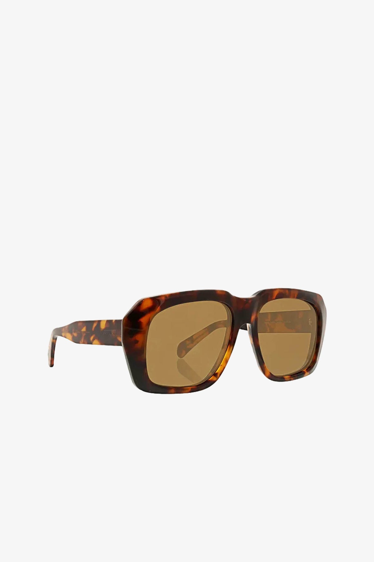 Andros Sunglass featuring a tortoiseshell rectangular frame and brown-tinted lenses, displayed on a white background.