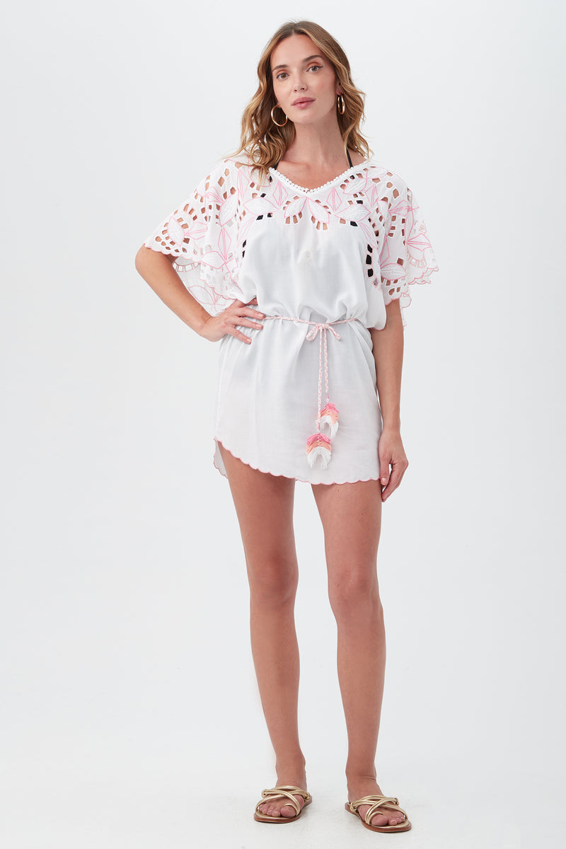 LAHAINA EMBROIDERED DRESS in LAHAINA EMBROIDERED DRESS