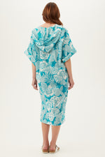 ROBLES CAFTAN in TILE BLUE/WHITEWASH additional image 5