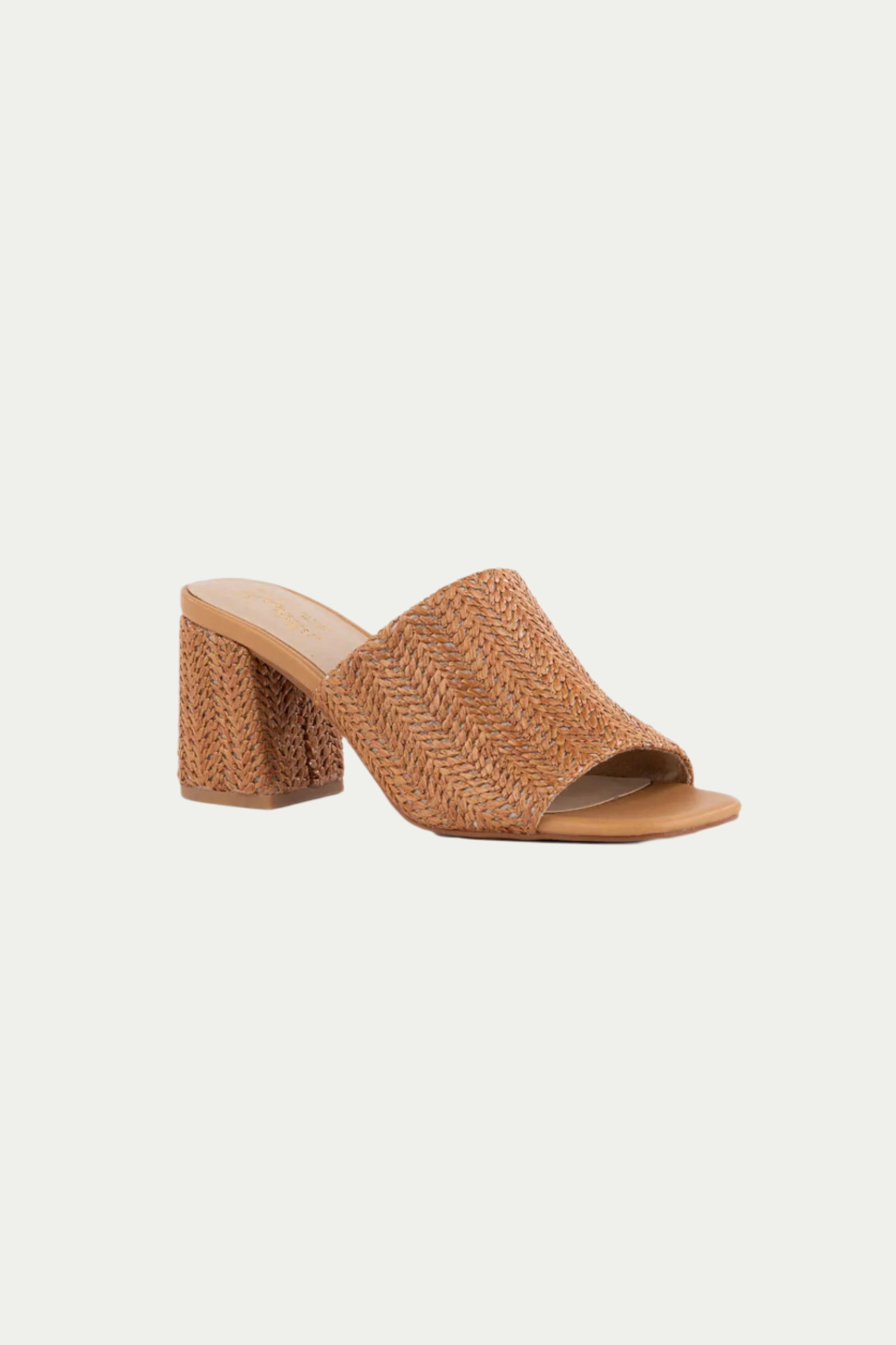 Adapt Raffia Heeled Mule Sandal