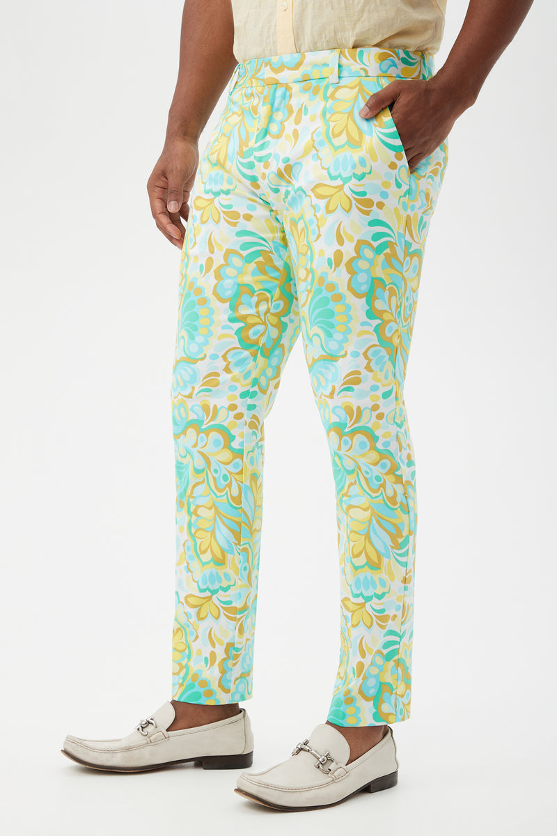 CLYDE SLIM TROUSER in CLEARWATER MULTI additional image 3