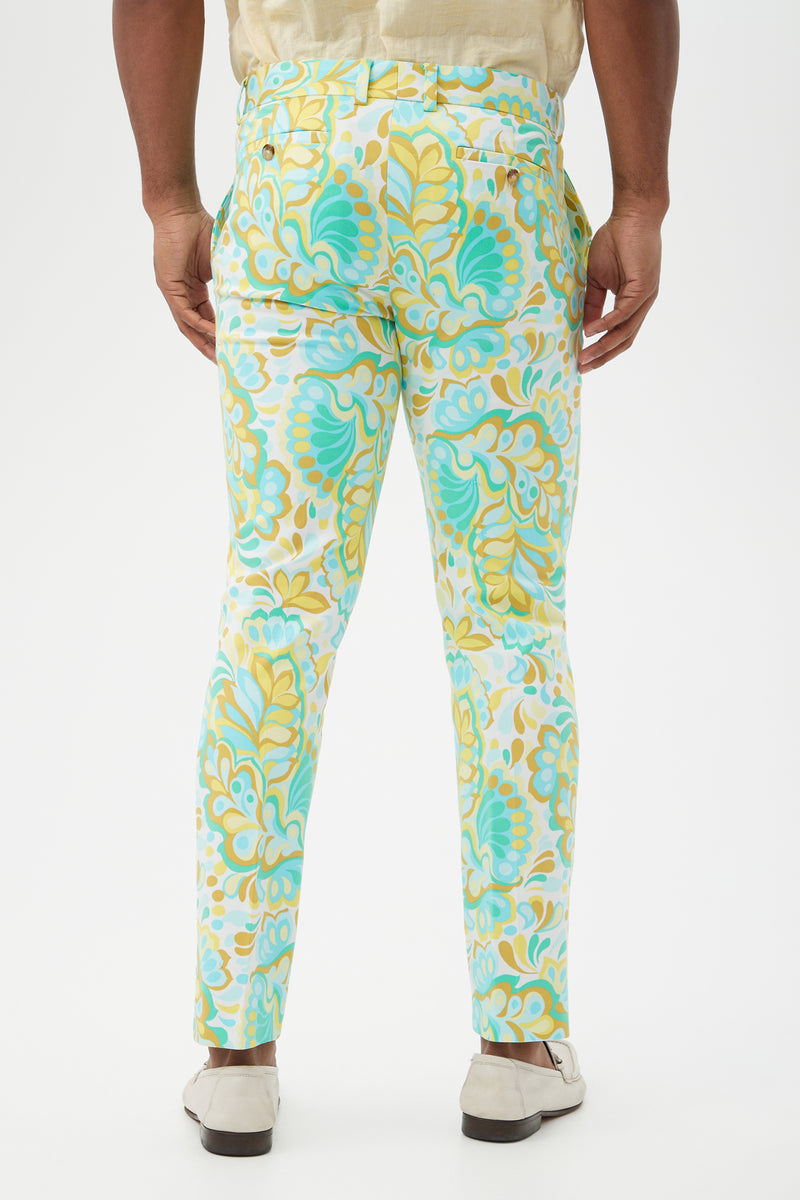 CLYDE SLIM TROUSER in CLEARWATER MULTI additional image 1