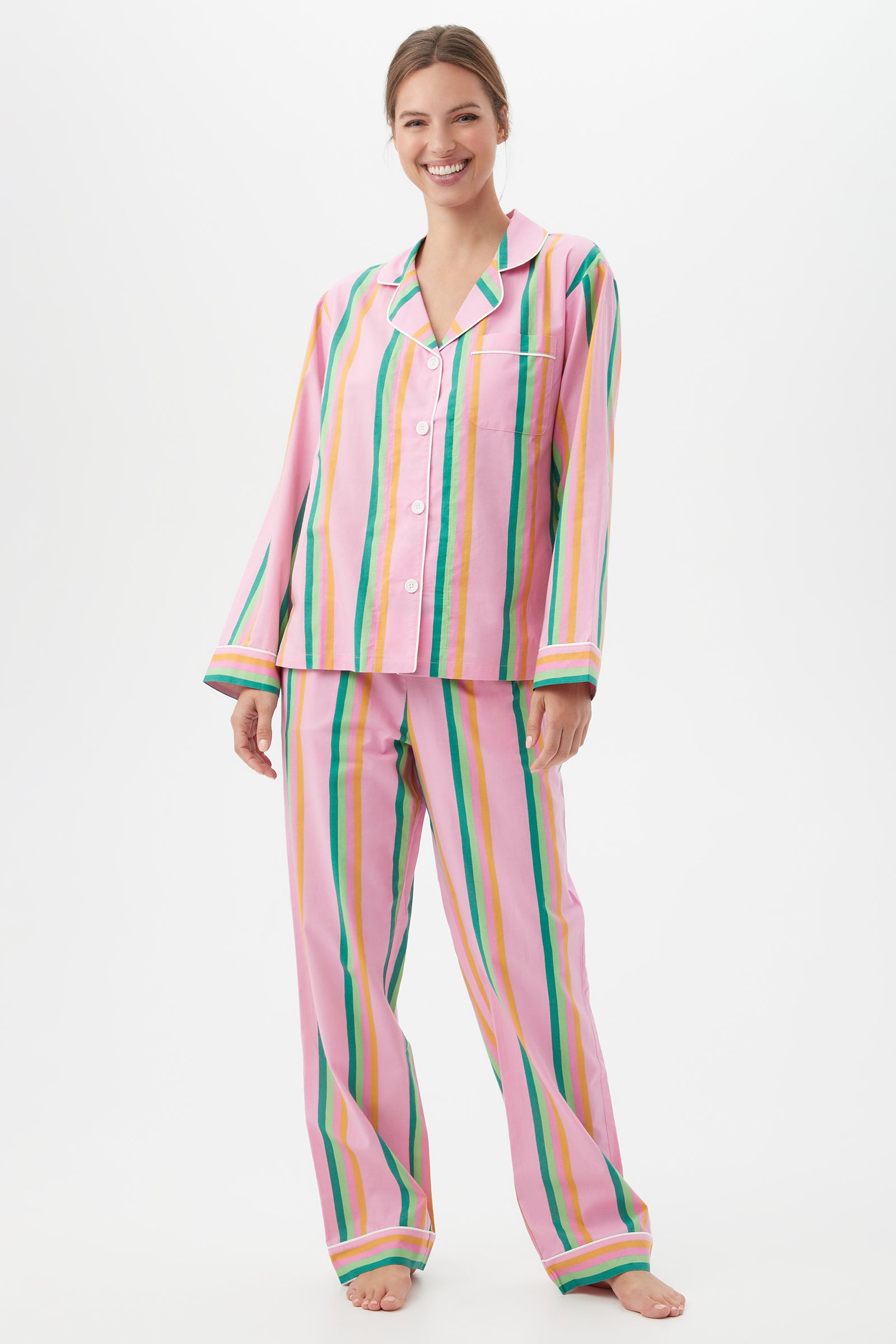 SOFT STRETCH STRIPED PAJAMAS (LONG SLEEVE)