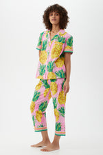 PINEAPPLE CROPPED SS PJ SET in MULTI additional image 3