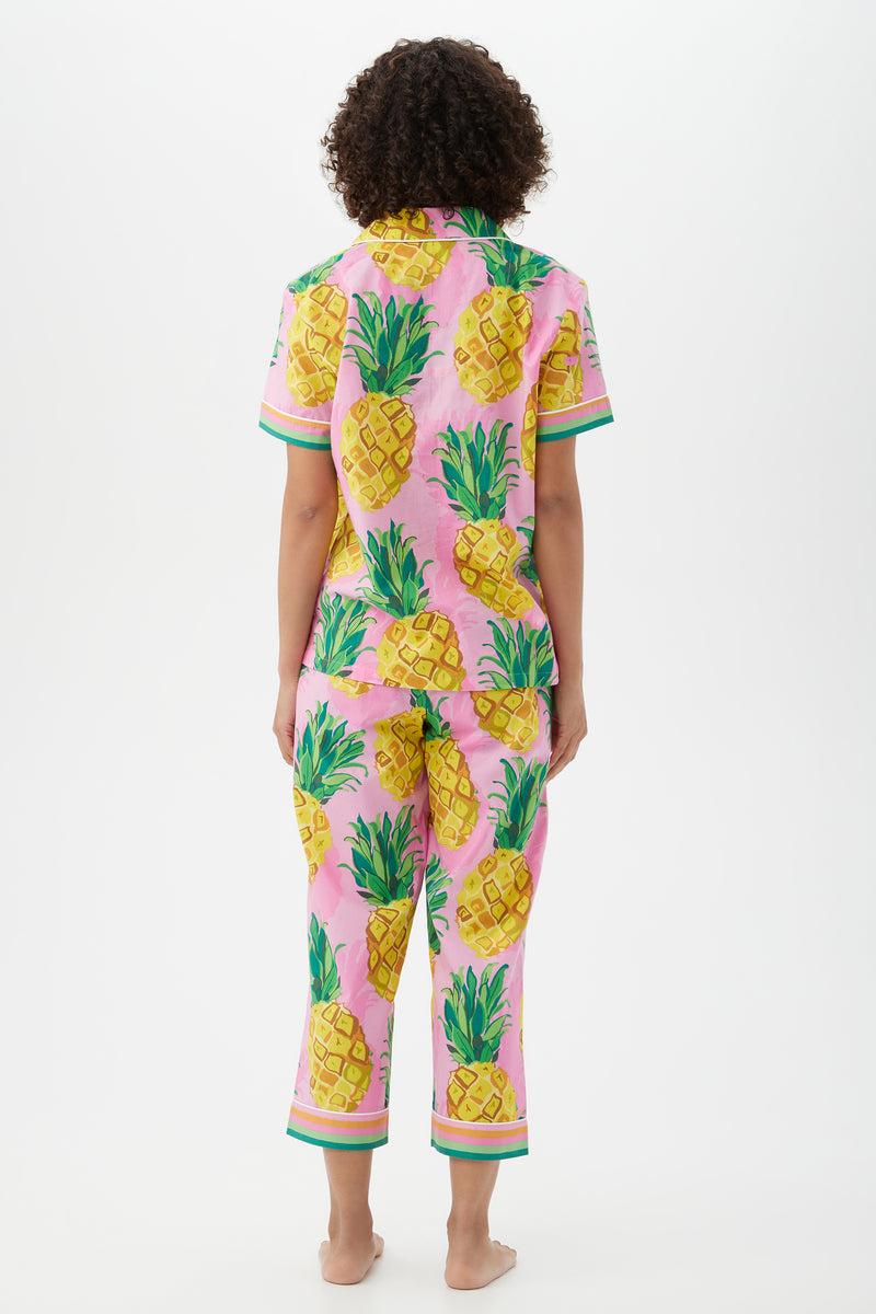 PINEAPPLE CROPPED SS PJ SET in MULTI additional image 2
