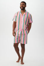 PINEAPPLE STRIPE MENS SHORT PJ SET in MULTI additional image 6