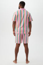 PINEAPPLE STRIPE MENS SHORT PJ SET in MULTI additional image 3