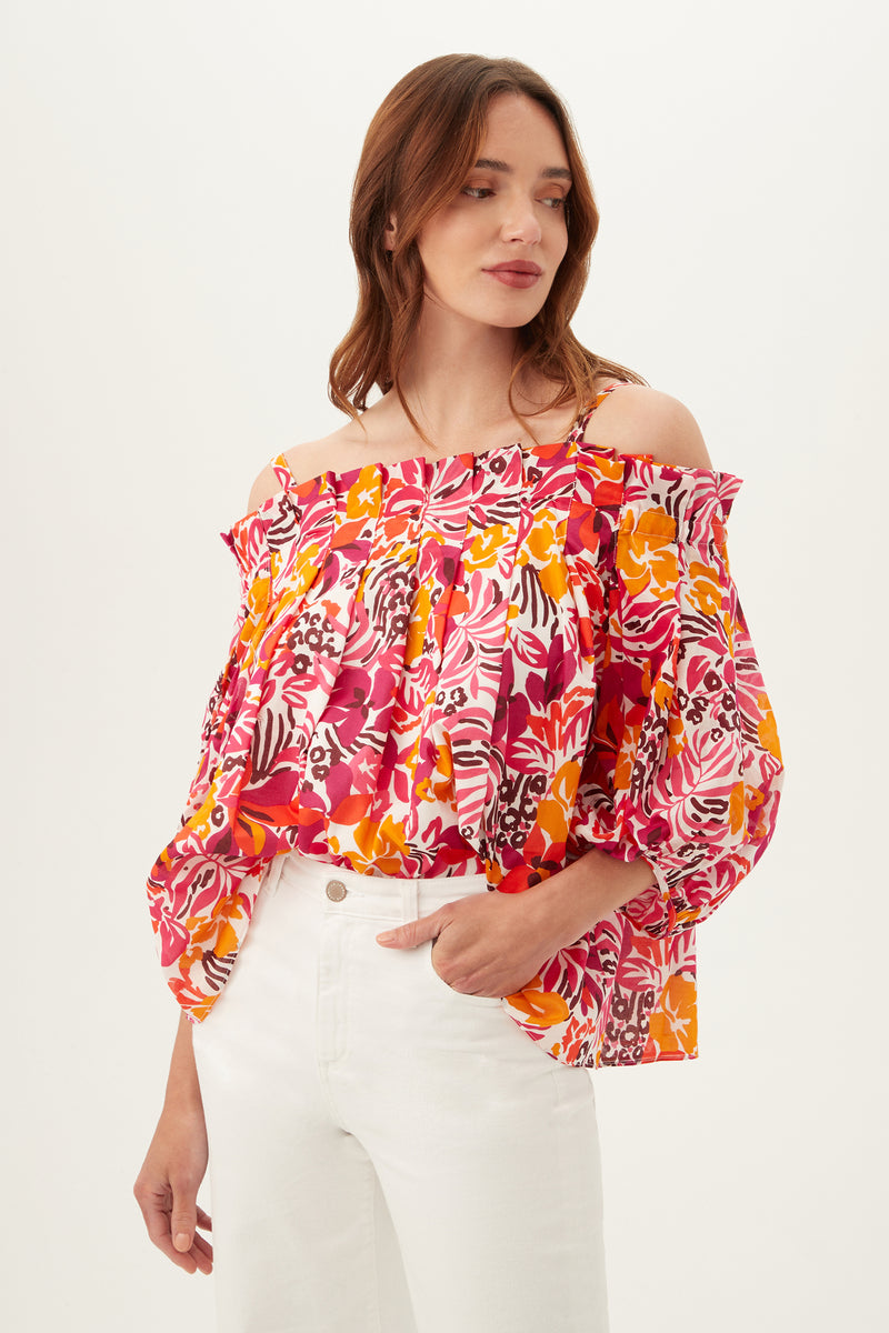 SALMA BLOUSE in ROCKROSE MULTI additional image 4