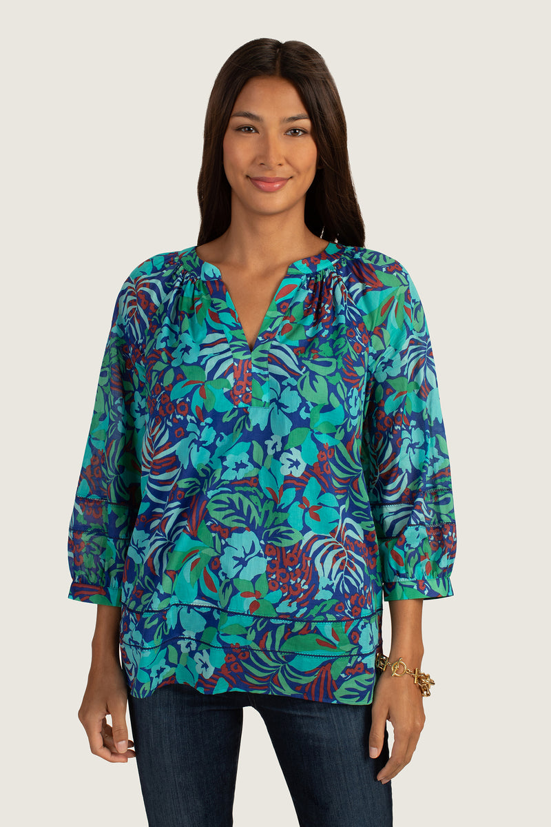 LIGHT HEARTED TOP in MAJORELLE BLUE additional image 1