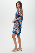 MOROCCAN MOSAIC THEODORA CAFTAN DRESS in MULTI additional image 3