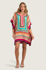 SOUK STRIPE THEODORA CAFTAN DRESS in MULTI