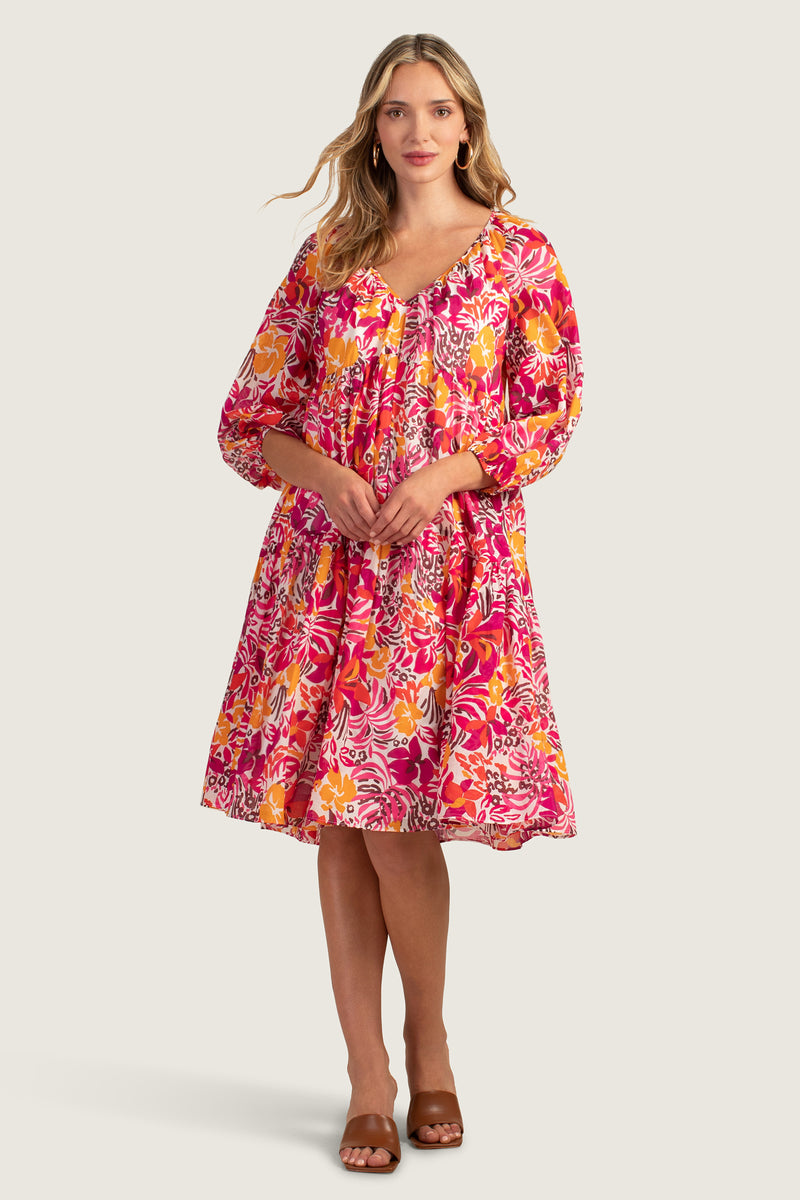TANGIER DRESS in ROCKROSE MULTI additional image 1