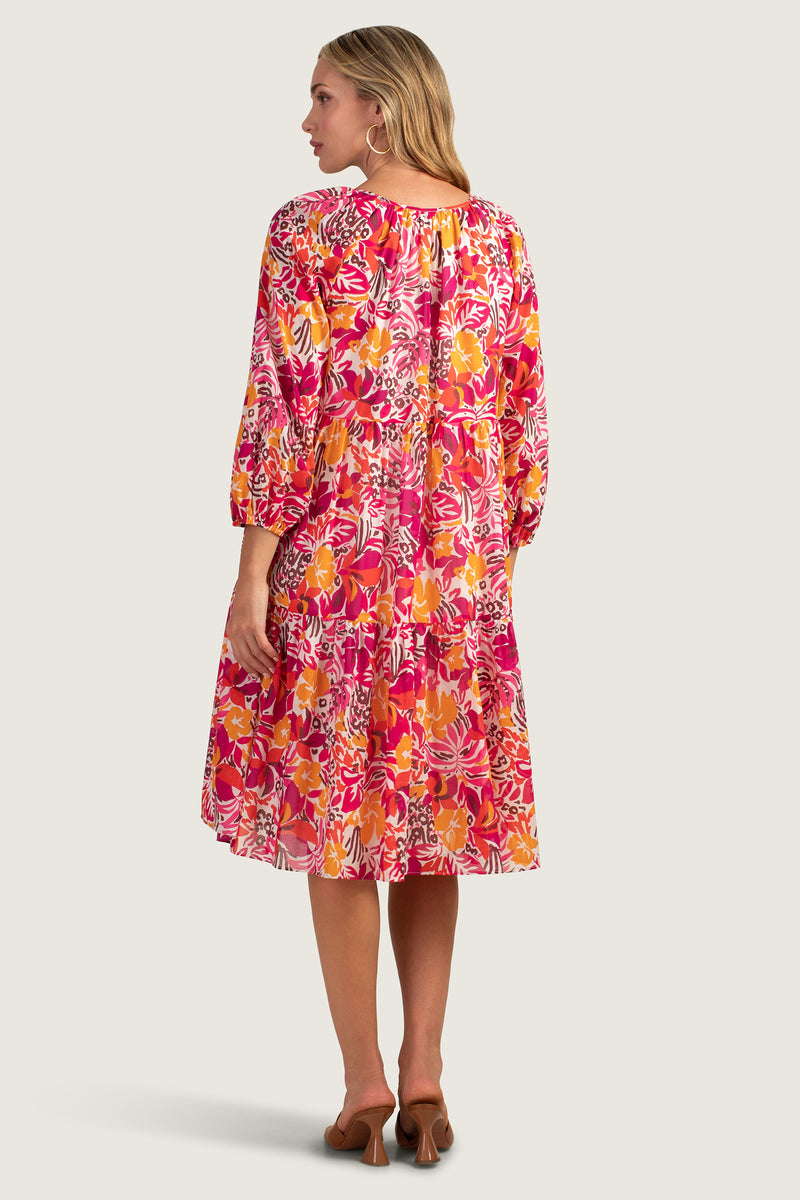 TANGIER DRESS in ROCKROSE MULTI additional image 2