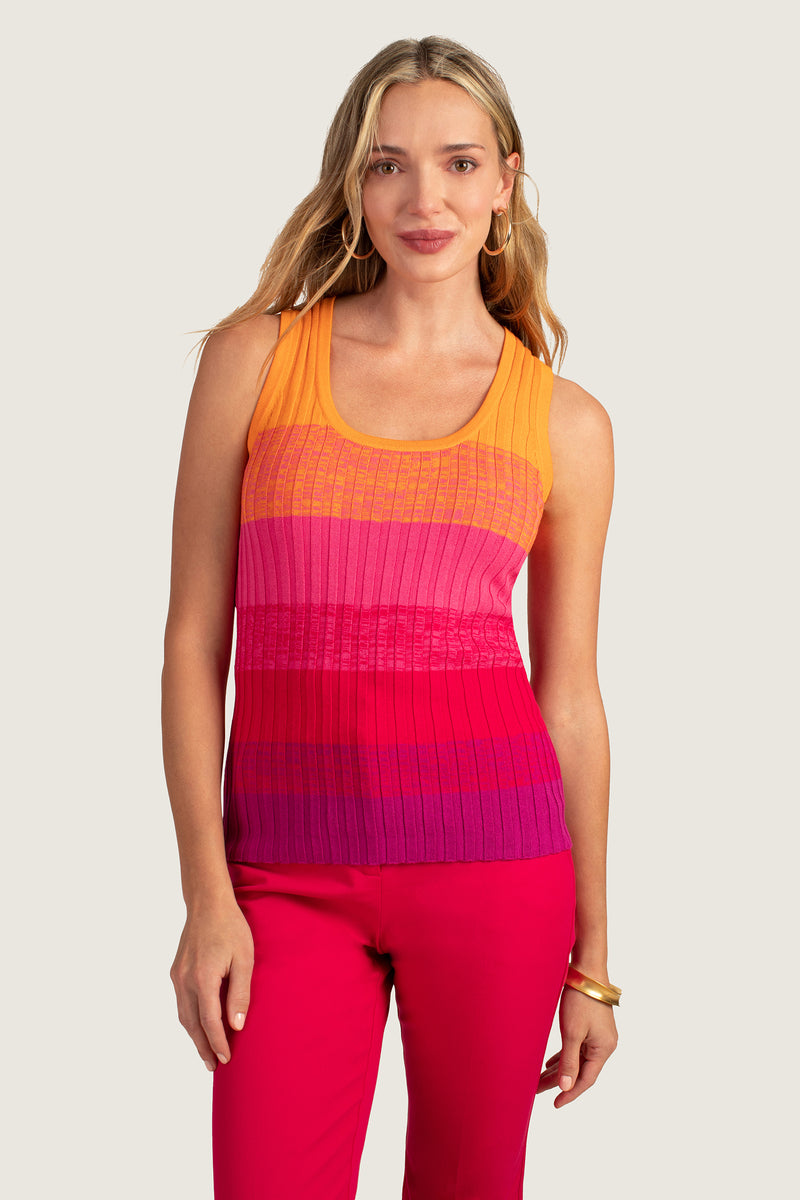 GIBRALTAR SLEEVELESS TANK TOP in ROSEWATER MULTI additional image 1