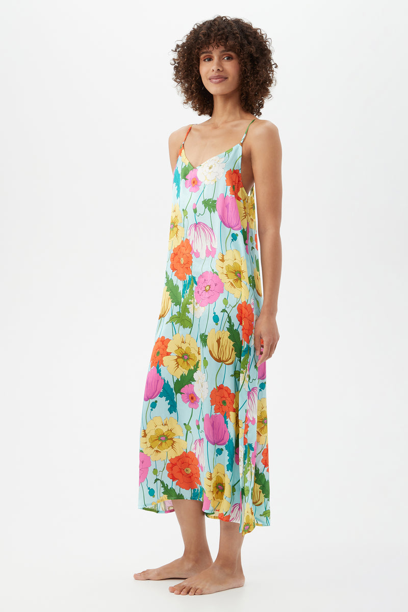 SUNNY BLOSSOM MAXI CHEMISE NIGHTGOWN in MULTI additional image 2