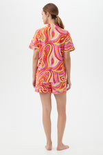 VIVACIOUS BOXER SHORT SLEEVE PJ SET in MULTI additional image 1