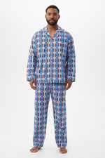SANTA INEZ MENS LONG SLEEVE PJ SET in MULTI