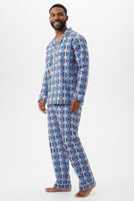 SANTA INEZ MEN'S LONG SLEEVE LONG PANT JERSEY PJ SET in MULTI additional image 2