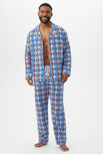 SANTA INEZ MENS LONG SLEEVE PJ SET in MULTI additional image 3
