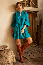 MOVIE COLONY 3 DRESS in BAHIA BLUE