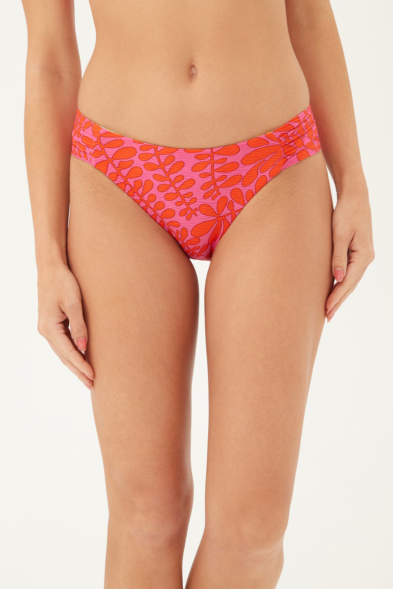 TRELLIS REVERSIBLE TAB-SIDE SWIM BOTTOM in MULTI