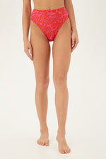 TRELLIS HIGH WAIST SWIM BOTTOM in MULTI