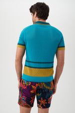 GRAMERCY SHORT SLEEVE POLO in BAHIA BLUE additional image 1