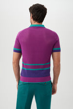 GRAMERCY SHORT SLEEVE POLO in VERBENA additional image 5