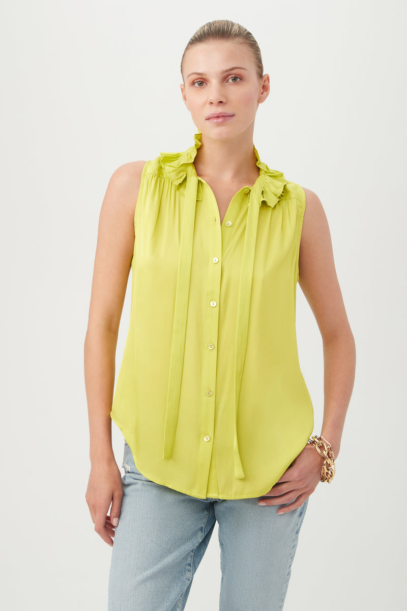 CINZIA TOP in LAGUARDIA LIME additional image 2