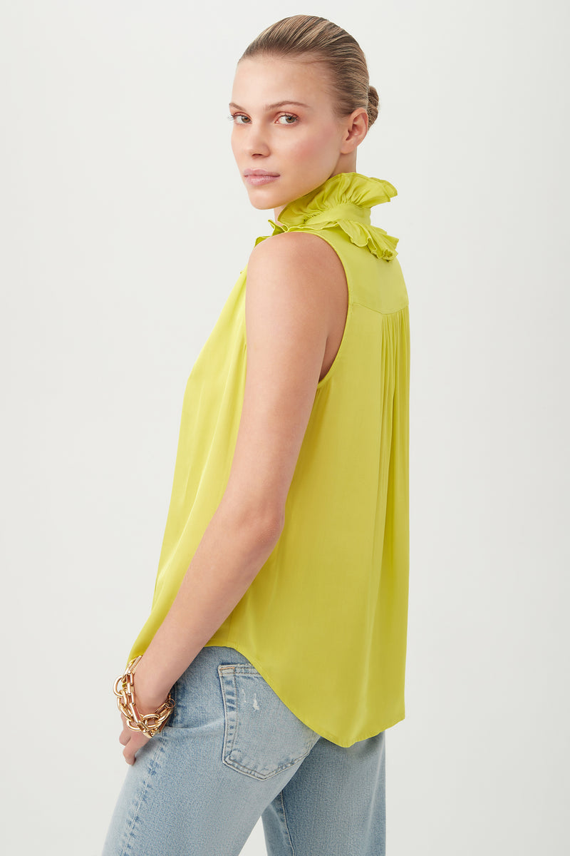 CINZIA TOP in LAGUARDIA LIME additional image 5